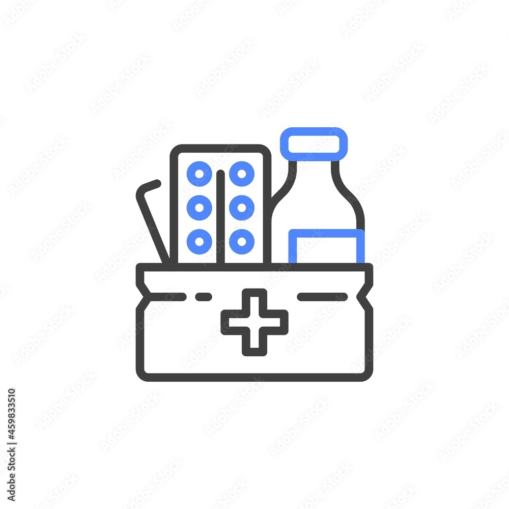 Medicine box line icon