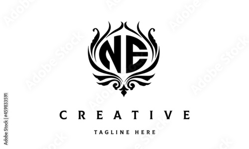 Free Download NE circle luxury latter logo vector - GFXLoad