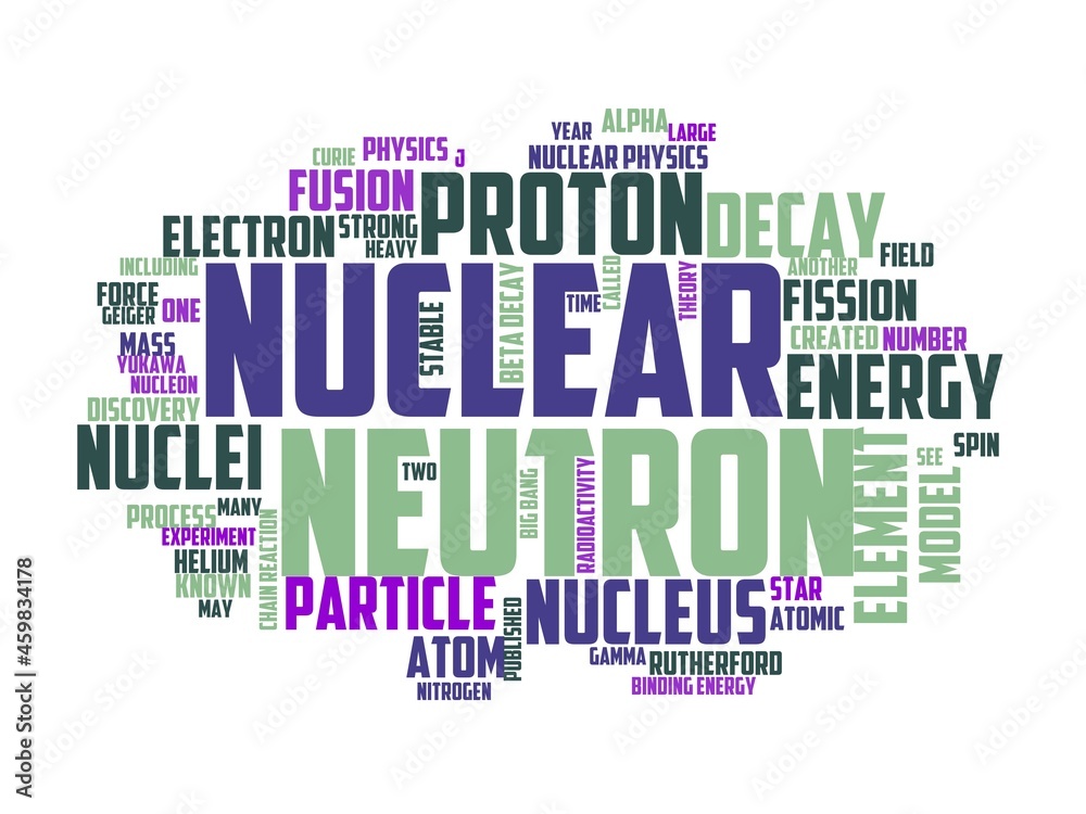 Fototapeta premium nuclear scientist wordcloud concept, wordart, scientist,research,nuclear,man