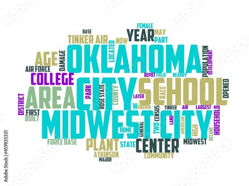 midwest city wordcloud concept, wordart, city,usa,midwest,urban