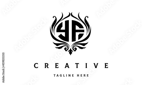 YF circle luxury latter logo vector