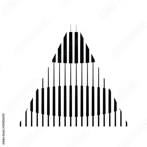 Lines Vector Triangle Background . Modern Geometrical Design Template .