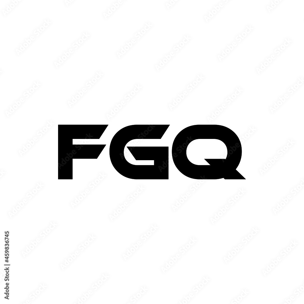 FGQ letter logo design with white background in illustrator, vector logo modern alphabet font overlap style. calligraphy designs for logo, Poster, Invitation, etc.