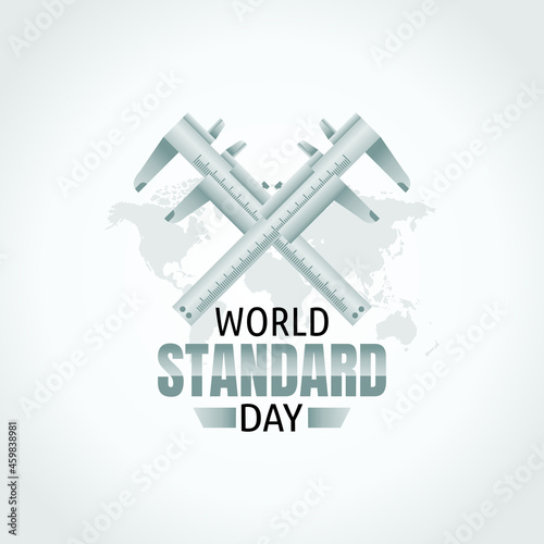 vector graphic of world standard day good for world standard day celebration. flat design. flyer design.flat illustration.