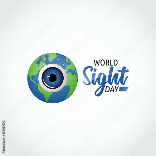 vector graphic of world sight day good for world sight day celebration. flat design. flyer design.flat illustration.