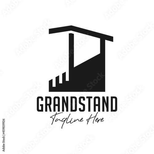 grandstand building inspiration illustration logo