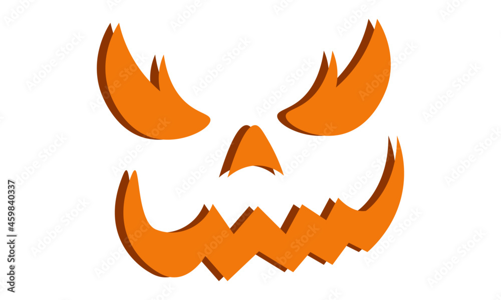 Vector illustration of Pumpkin on white background For print or use as poster, card, flyer or T Shirt Vector illustration of Pumpkin on white background For print or use as poster, card, flyer or T Shirt