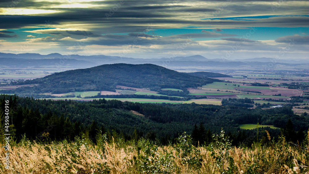 View from Ślęza to the Polish mountains