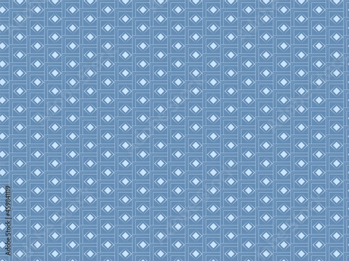 Endless Diamond Square Pattern Background In Blue And White Color.