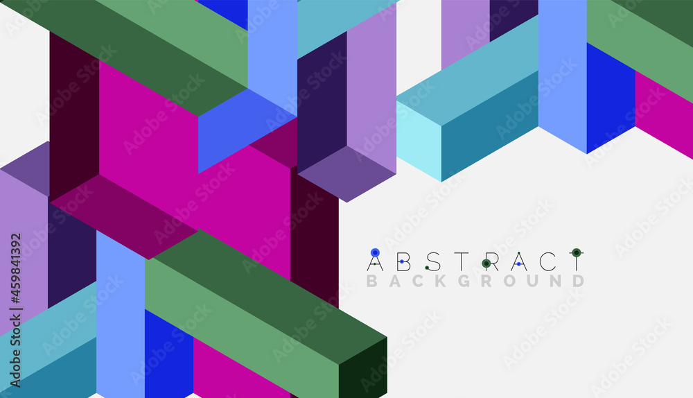 Abstract background. 3d cubes, cubic elements and blocks. Techno or business concept for wallpaper, banner, background, landing page Abstract background. 3d cubes, cubic elements and blocks. Techno or business concept for wallpaper, banner, background, landing page