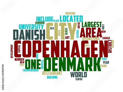 copenhagen wordcloud concept, wordart, denmark,copenhagen,travel,architecture