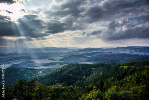 The view from the observation tower at the top of Trójgarb