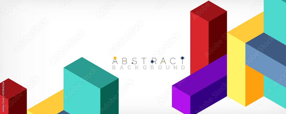 Abstract background. 3d cubes, cubic elements and blocks. Techno or business concept for wallpaper, banner, background, landing page Abstract background. 3d cubes, cubic elements and blocks. Techno or business concept for wallpaper, banner, background, landing page