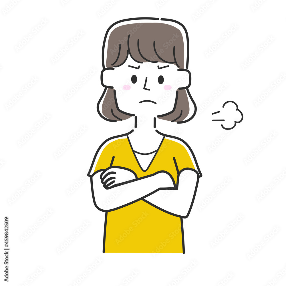 とても怒っている若い女性 とても怒っている若い女性