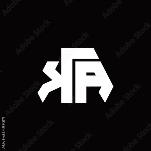 Free Download KA Logo monogram with octagon shape style design template - GFXLoad