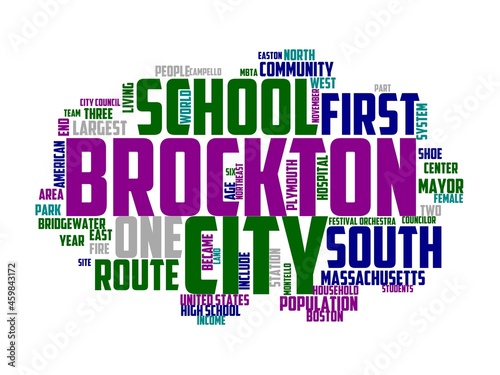 brockton wordcloud concept, wordart, canada,vancouver,travel,water,city photo