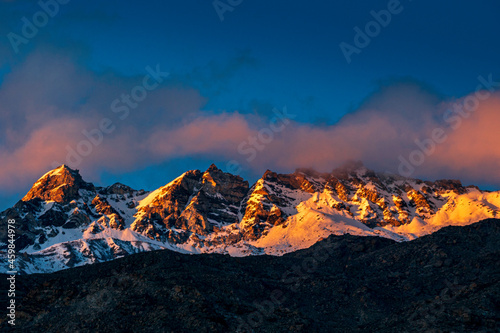 sunset over the mountains