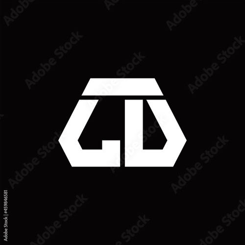 LV Logo monogram with octagon shape style design template