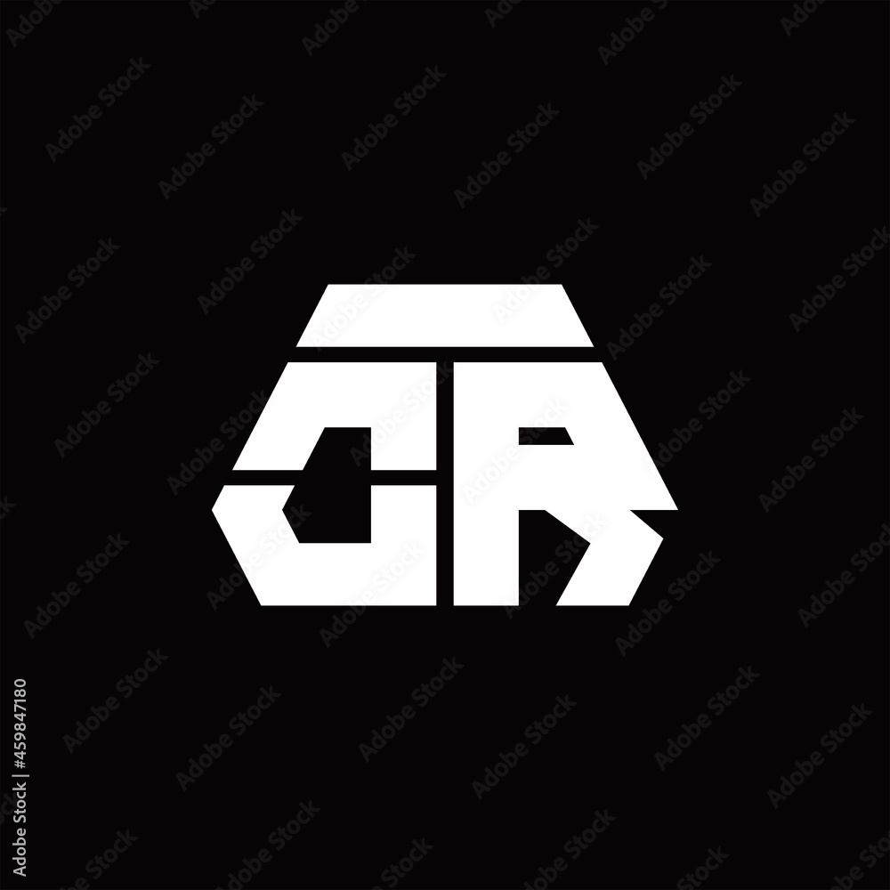 Obraz premium OR Logo monogram with octagon shape style design template