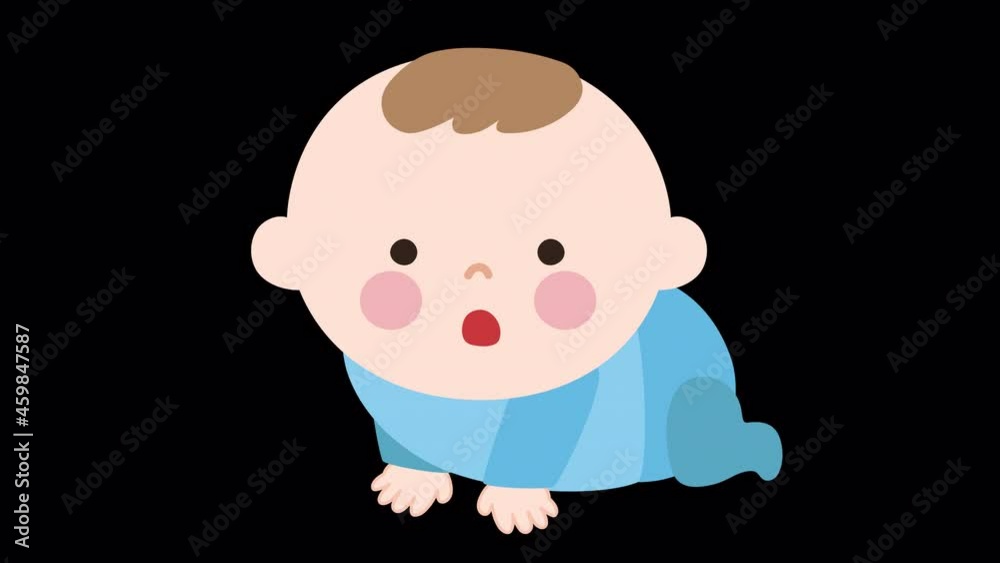 Happy baby boy crawling and smiling with a transparent background. 4K footage with alpha channel. Happy baby boy crawling and smiling with a transparent background. 4K footage with alpha channel.