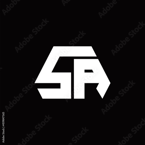 Free Download SA Logo monogram with octagon shape style design template - GFXLoad