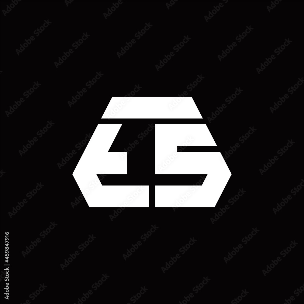 Obraz premium TS Logo monogram with octagon shape style design template