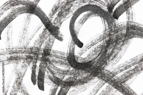 various pencil strokes isolated on white paper