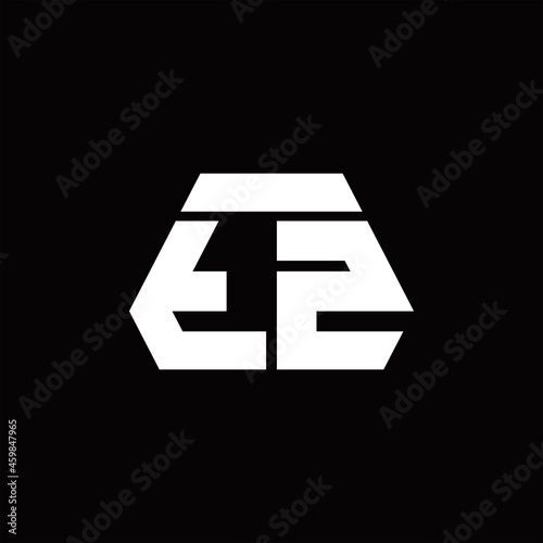 TZ Logo monogram with octagon shape style design template