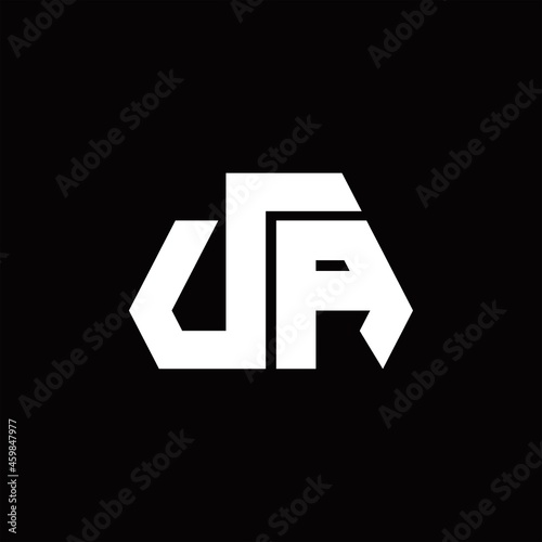 VA Logo monogram with octagon shape style design template