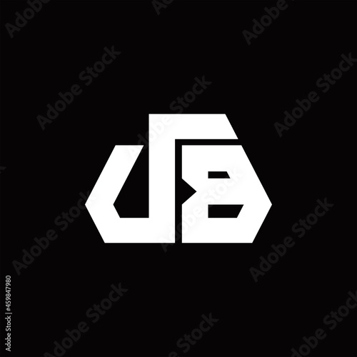 VB Logo monogram with octagon shape style design template