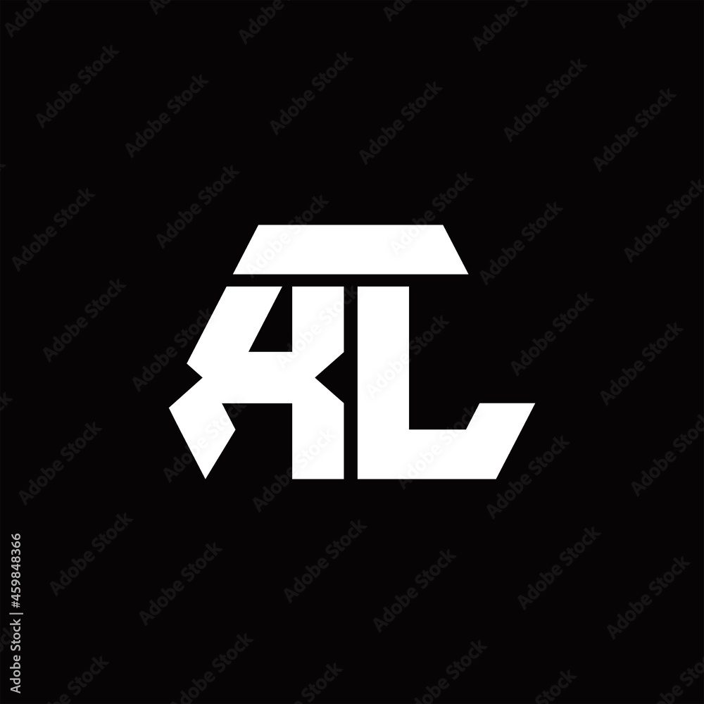 XL Logo monogram with octagon shape style design template