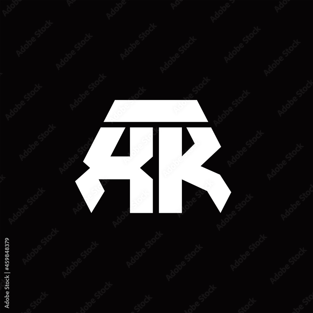 XK Logo monogram with octagon shape style design template