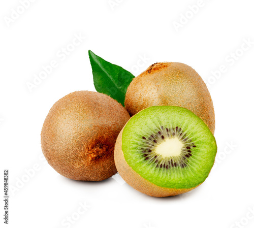 Kiwi fruit? and slice isolated on a white background