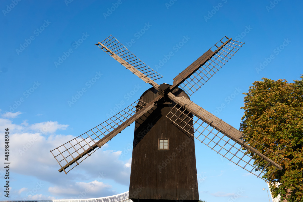 old windmill in aarhus in denmark