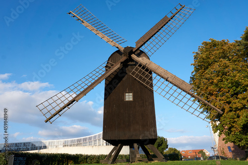 old windmill in aarhus in denmark