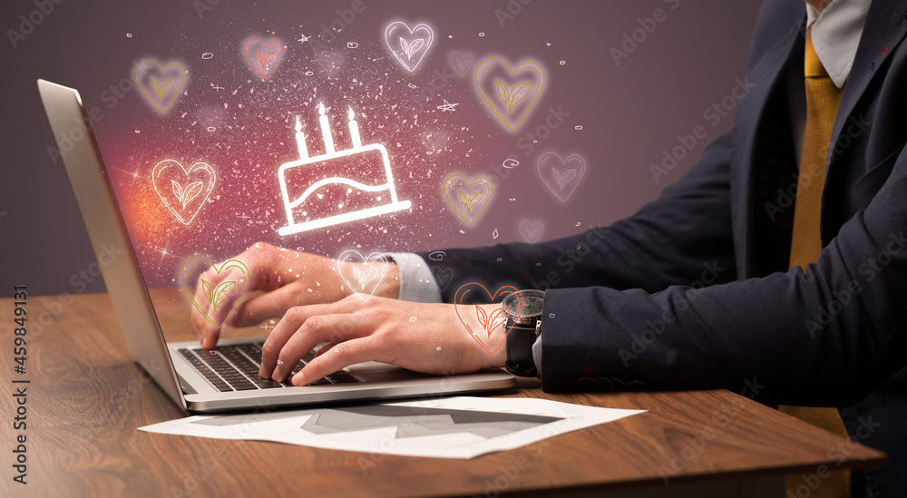 Hand searching for recipes on the internet Hand searching for recipes on the internet
