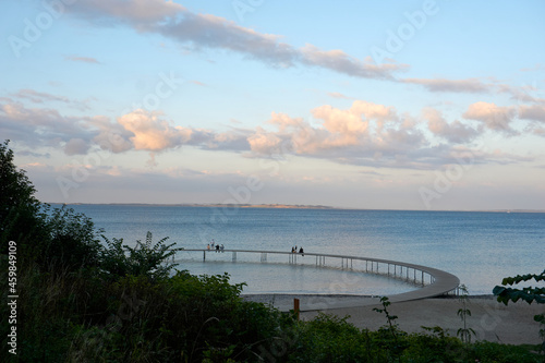 the famous infinity bridge in aarhus in denmark