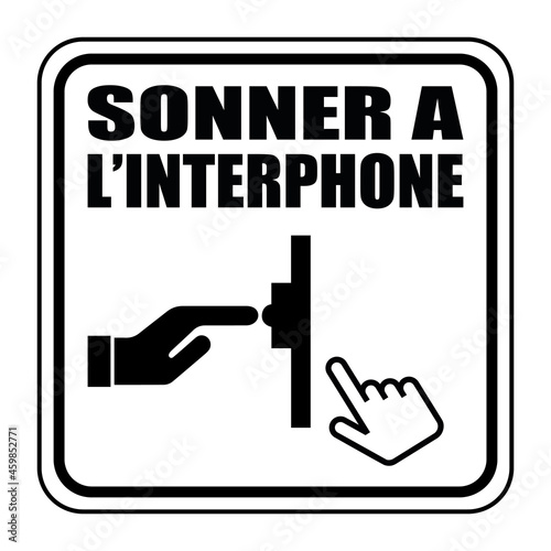 Logo sonner à l'interphone. photo