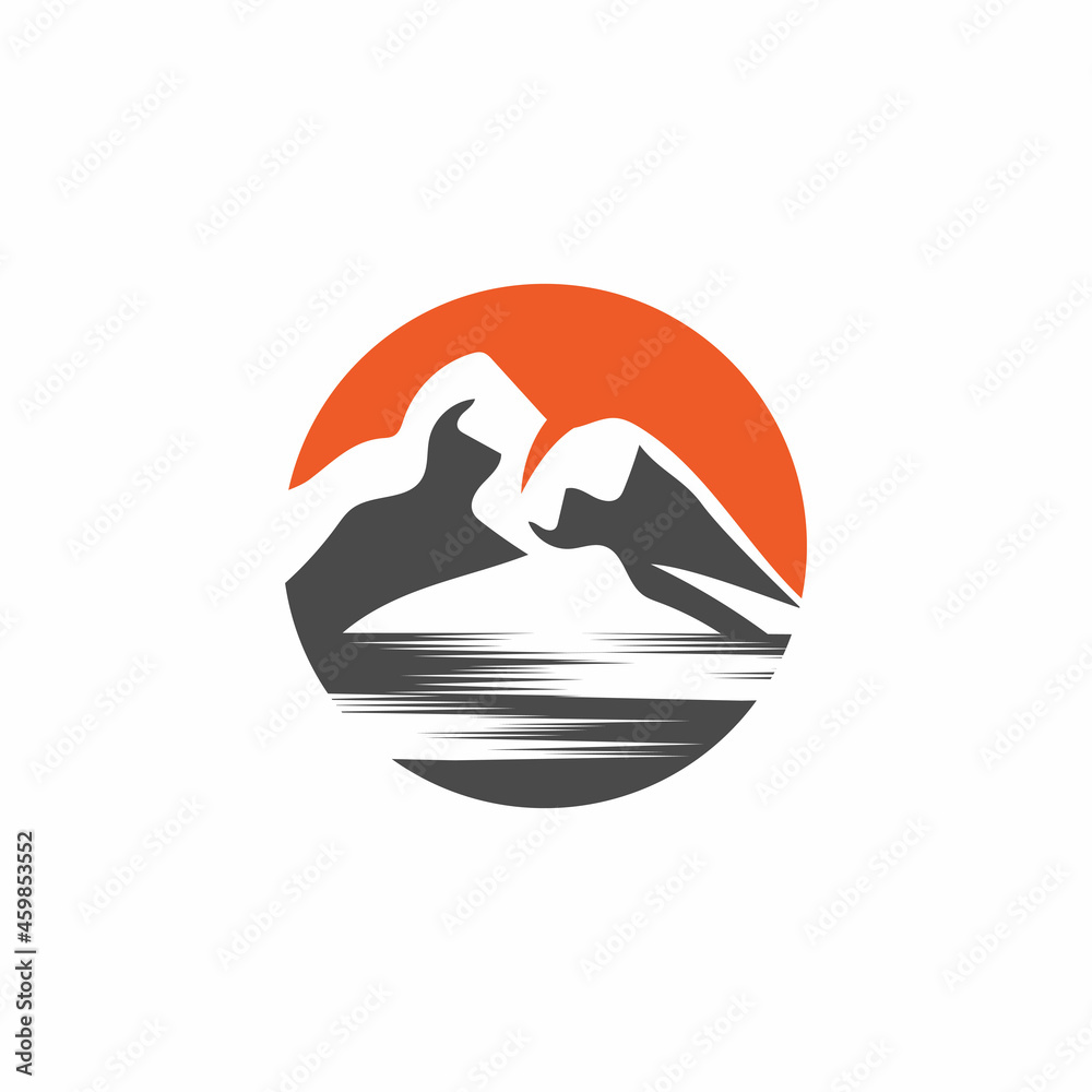 Mountain icon Logo Template Vector illustration design Mountain icon Logo Template Vector illustration design