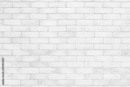 White grunge brick wall texture background for stone tile block painted in grey light color wallpaper backdrop design
