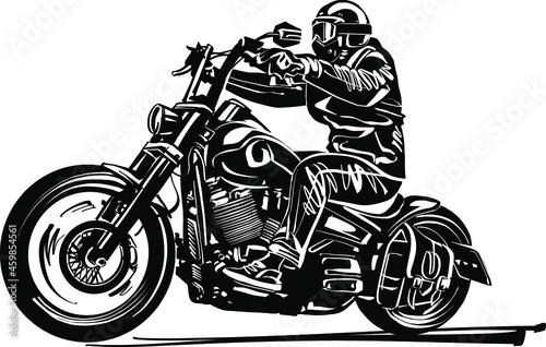 motorcycles on a white background