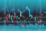 Abstract financial market stock charts trading screen monitor background.