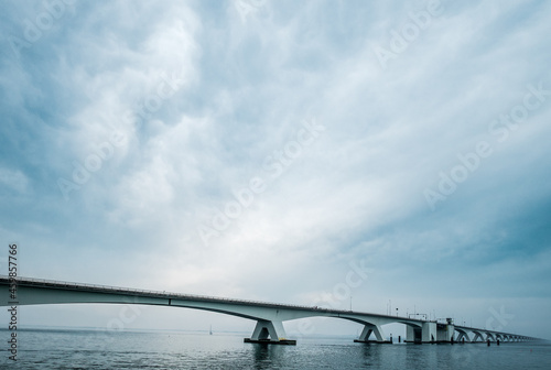 The Zeeland Bridge connects Noord-Beveland with Schouwen-Duiveland, Zeeland province, The Netherlands