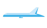 Airplane side view. Aircraft in flat style.