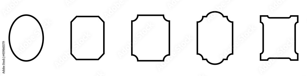 Set of simple decorative frames