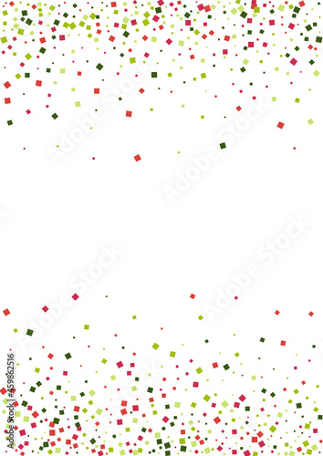 Geometric Red Vector Mosaic. Colorful Rhombus Frame. Green Design Dot Background. Square Palette Wallpaper.