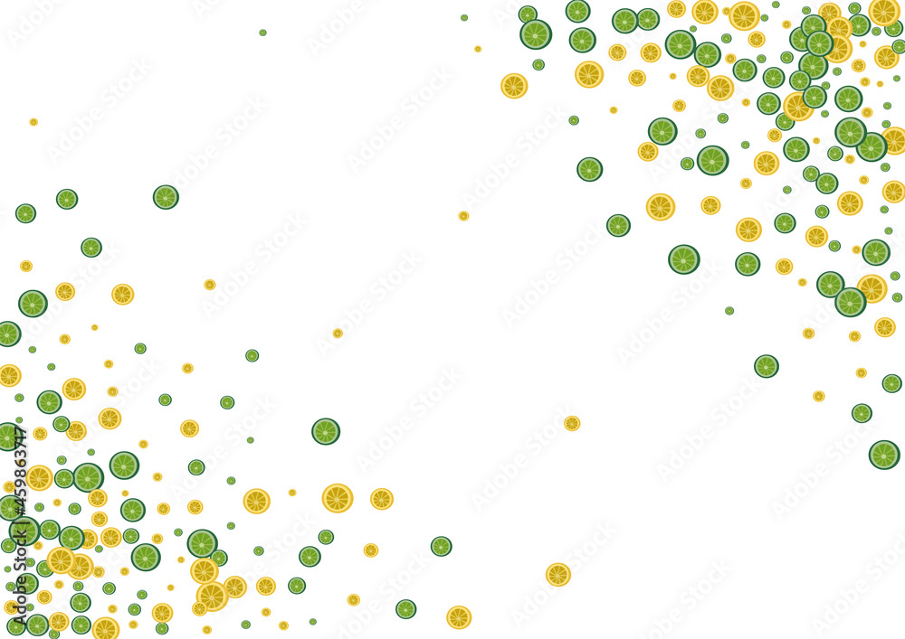 Green Lime Background White Vector. Citrus Health Pattern. Yellow Ingredient Lemon. Bright Wallpaper Set. Green Lime Background White Vector. Citrus Health Pattern. Yellow Ingredient Lemon. Bright Wallpaper Set.
