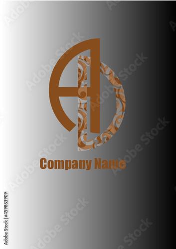 AD,DA,A,D abstract logo letters monograms.