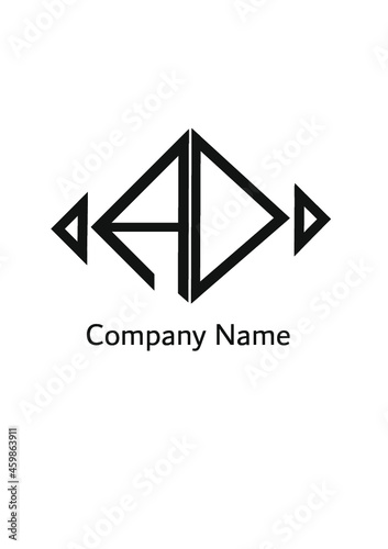 AD,DA,A,D abstract logo letters monograms.