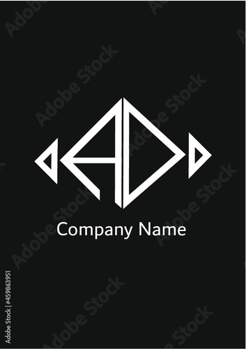 AD,DA,A,D abstract logo letters monograms.